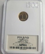 1 grosz 2014- grading GCN MS66