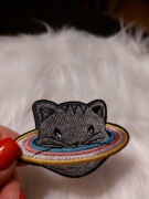 Nowa naszywka termoprzylepna aplikacja do prasowania odzieży kot ufo