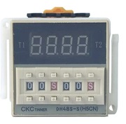 PROGRAMATOR CZASOWY STEROWNIK ZWŁOCZNY PRZEKAŹNIK DWUCZASOWY DH48S-S 230VAC