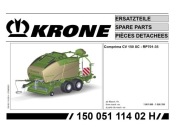 Katalog części Prasa Krone comprima CV 150 XC 