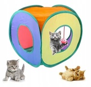 Zabawka dla Kota Tunel ładny Domek składany szeleszczący z piłką do zabawy