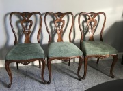 CHIPPENDALE krzesła 6 sztuk