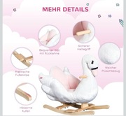 „Konik na biegunach „ łabędź Homcom