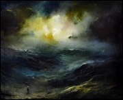Dawid Figielek /Timorinelt/obraz olejny, morze, sztorm, marynistyka