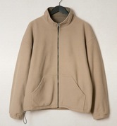 Kurtka polar dwustronna beżowa khaki ciepła na zamek wiosenna 