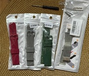 Stalowy Pasek + 3 silikonowe Paski GARMIN 20mm + oryginalne teleskopy