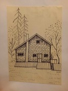 Obrazek domek cienkopis