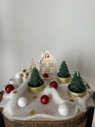 Dekoracja na świąteczny stół - średnica 22 cm handmade