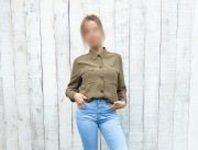 Zielona koszula Bik Bok S 36 khaki wiskoza duże