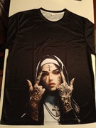 Koszulka męska, uniseks druk cyfrowy 3D zakonnica 2 NOWA rozmiar M