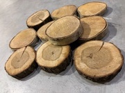 Plastry drewna 10 - 12cm Brzoza Dąb Zestaw 10 sztuk