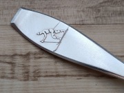 POSREBRZANA ŁYŻKA OBIADOWA  DLA SKOCZKA NARCIARZA FINLANDIA