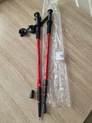 Nowe kije do nordic walking regulowane czerwone 