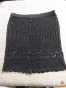 Spódnica, czarna ,robiona na szydelku