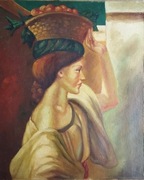 Kobieta z koszem owoców 