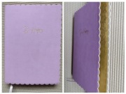 Elegancki notatnik różowy linia Be Happy notes złocone strony journal 
