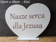 Serce z napisem 50cm dekoracja komunijna