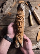 Rzeźba w drewnie Jezus Chrystus krzyż prezent kora 1