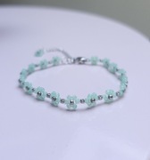 Bransoletka pleciona kwiaty 