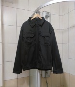 Kurtka czarna XL materiałowa jacket classic retro drip premium vintage eleg
