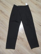 HIGH czarne damskie spodnie wełniane z zakładką _nowe_ 38 / M