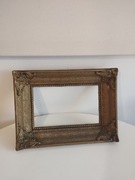 Stara zdobiona rama , ciemnozłota 