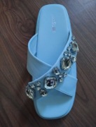 Klapkidamskie na platformie Amatholea  niebieskie  41