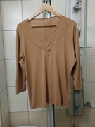 Bluzka beżowa damska XL rękaw 3/4