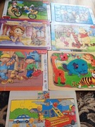 Zestaw 7 układanek, puzzli