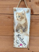 Kotek, kocham cię - deska, rękodzieło