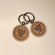 DREWNIANY BRELOK DO KLUCZY grawer Rzeczpospolita Polska 1szt.