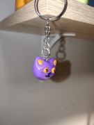 Kotek fioletowy breloczek własnoręcznie robiony 