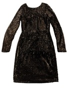 Mango suknia matowa czerń cekiny cekinowa dekolt plecy V sylwester S 36 XS