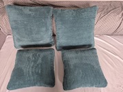 Poduszki ozdobne 40 cm Nowoczesne, sztruksowe, kwadratowe, turkusowe