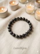 Bransoletka męska labradoryt naturalny kamień unisex prezent LumiBijou