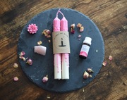 Naturalne świece sojowe z różą damasceńską, 20 cm