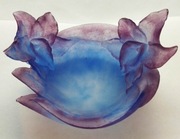 Vintage Miseczka Daum Orchid, sygnowane, 70-te pate de verre