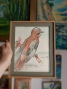Oraz sójka akwarela ręcznie malowany