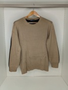 Czarny beżowy sweter męski Bershka Rozmiar M