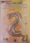 Balon foliowy cyfra 2 - 86 cm