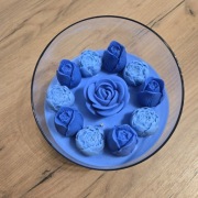 Świeca sojowa w ukośnym szkle, zapach kwitnące kwiaty