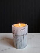 Świecznik z żywicy "kamienny" 4 cm