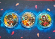 Zestaw Srebrnych Monet Liść klonowy Dia de Muertos 3x1 oz Ag 999 2022Canada