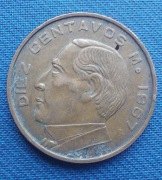 Moneta Meksyk 10 centavos 1967
