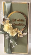 Kartka na urodziny elegancka ręcznie robiona DL pudełko