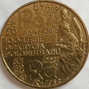 1998 - 2 złote - 100-lecie odkrycia Polonu i Radu