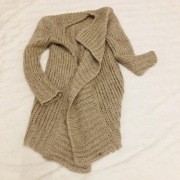 Marie Philippe sweterwarkocz moher beige  s