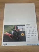 KALENDARZ ŚCIENNY 1989r  MOTORYZACJA 