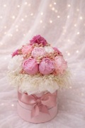 Flower box różowy prezent dzień kobiet urodziny imieniny 