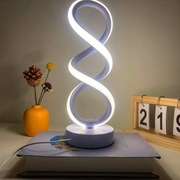 Lampa biała biurowa lampka do salonu sypialni LED spirala